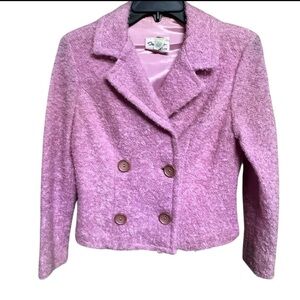 Vintage Union Double Breasted Pink Blazer by Stanton Jrs. Petite Collectible